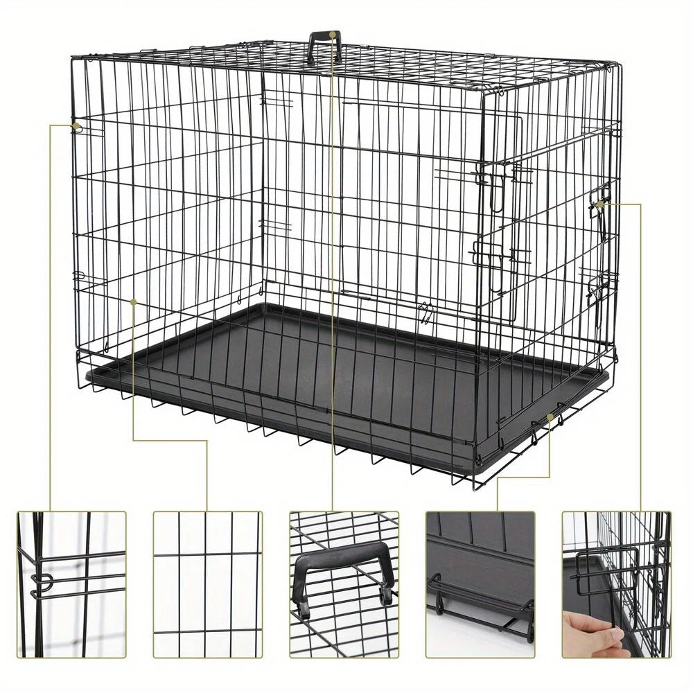 Folding Metal Dog Cage