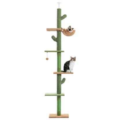 5-Tier Floor-to-Ceiling Cactus Cat Tower